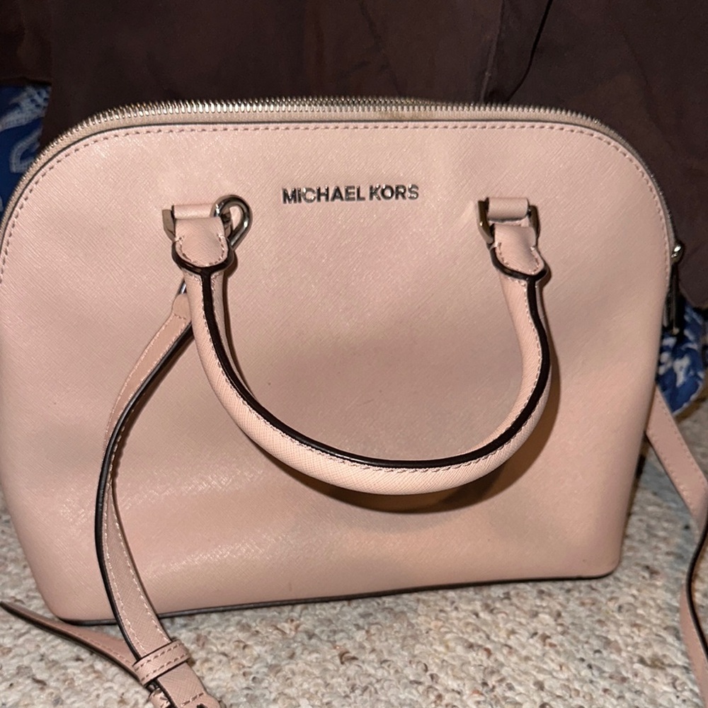 Michael Kors Pink Satchel Dome-Shaped Structured